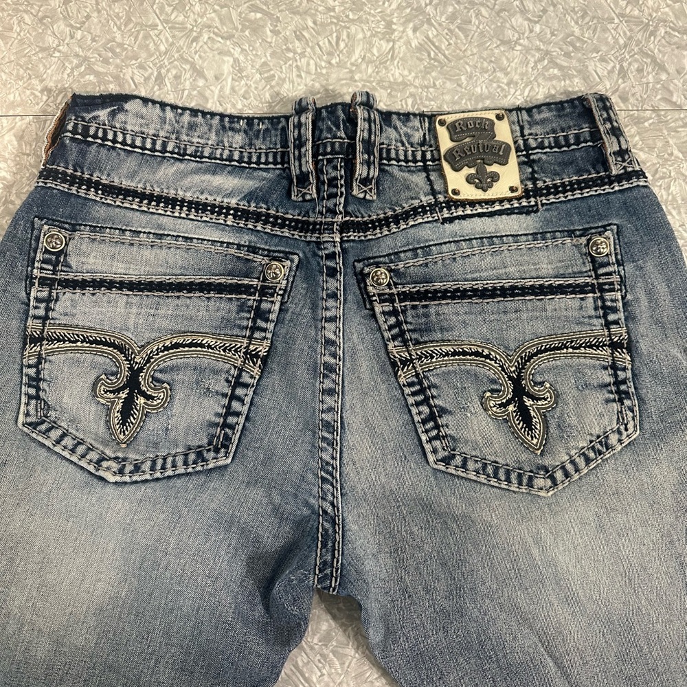 ROCK REVIVAL Buckle 36 Kevin Mens Jeans Distressed
